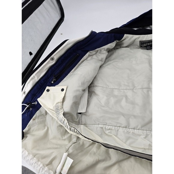 OBERMEYER Women's‎ Vintage White/Navy/Silver Adj Waist  Ski/Snow Jacket Size 8 - Picture 10 of 10